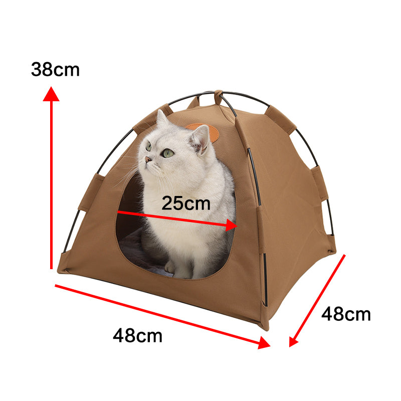 Pet Tent Cat Puppy Play Tent House with Warm Soft Bed Pad 🇬🇧