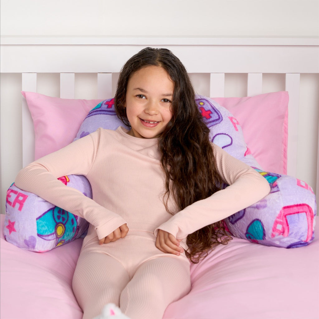 Kids Gaming Fleece Cuddle Cushion - Lilac 🇬🇧