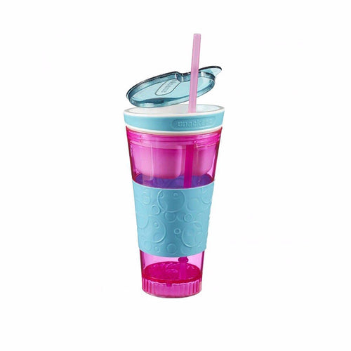 2 In 1 Plastic Travel Snack and Drink Cup - Random Colour 🇬🇧