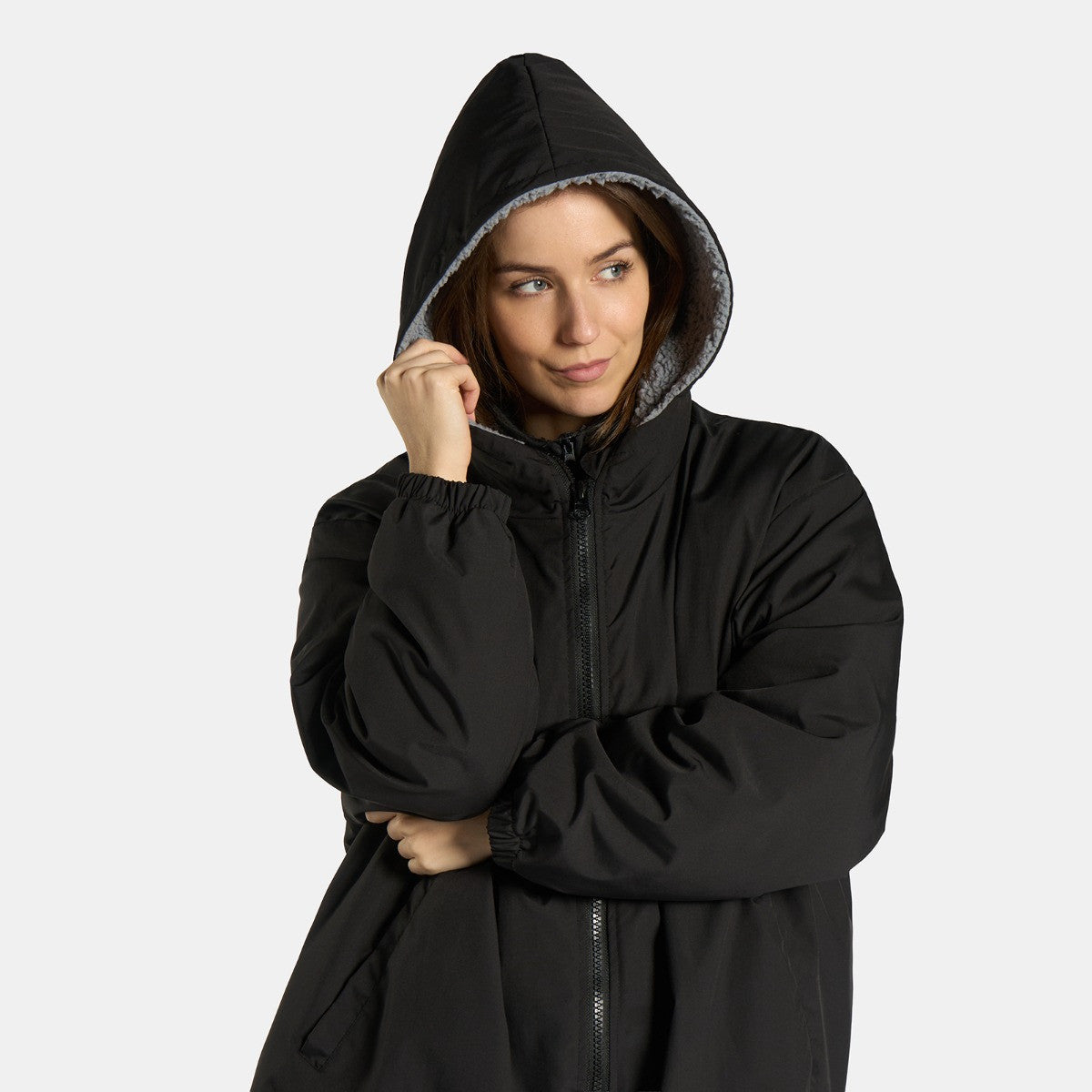 Adults Water Resistant Sherpa Drying Robe - Black
🇬🇧