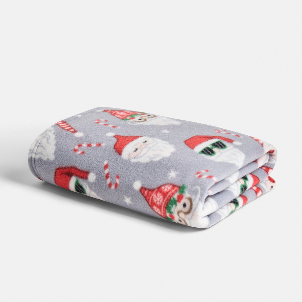 Fun Santa Fleece Throw - Grey 🇬🇧