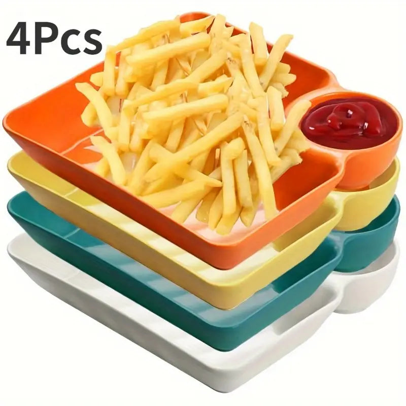 4 Pack plastic Serving plates 🇨🇳