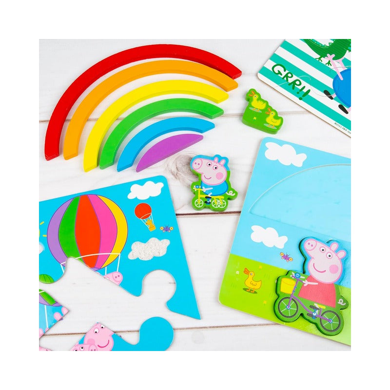Peppa Pig Wooden Jigsaw Puzzle Set 🇬🇧