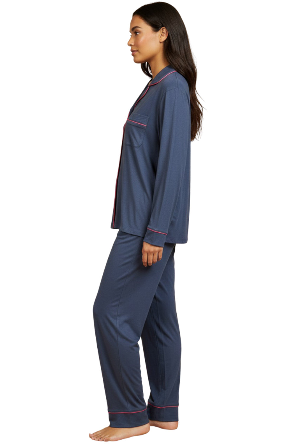 Women’s Long Sleeve Pyjama Set – Silk Satin Fabric Sleepwear 🇬🇧