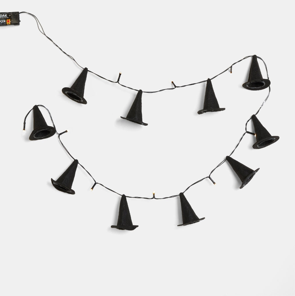 10 Pack Witch's Hat String Lights - Black 🇬🇧