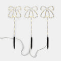 3 Pack Bow Stake Lights - Warm White 🎄🇬🇧