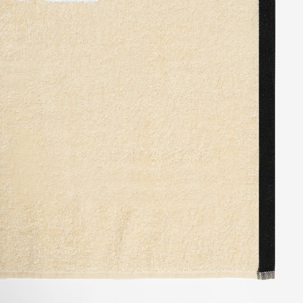 100% Cotton Border Trim Towel - Cream/Black 🇬🇧