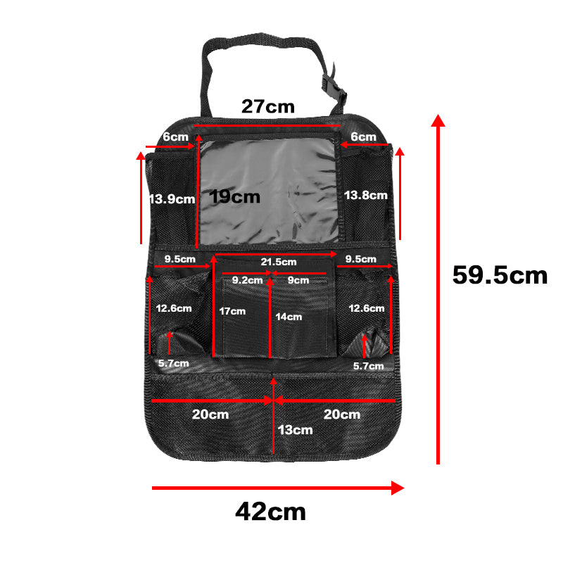 2 pcs Car Back Seat Organiser Tablet Holder Storage Kick Mats Kids Toys Pockets 🇬🇧