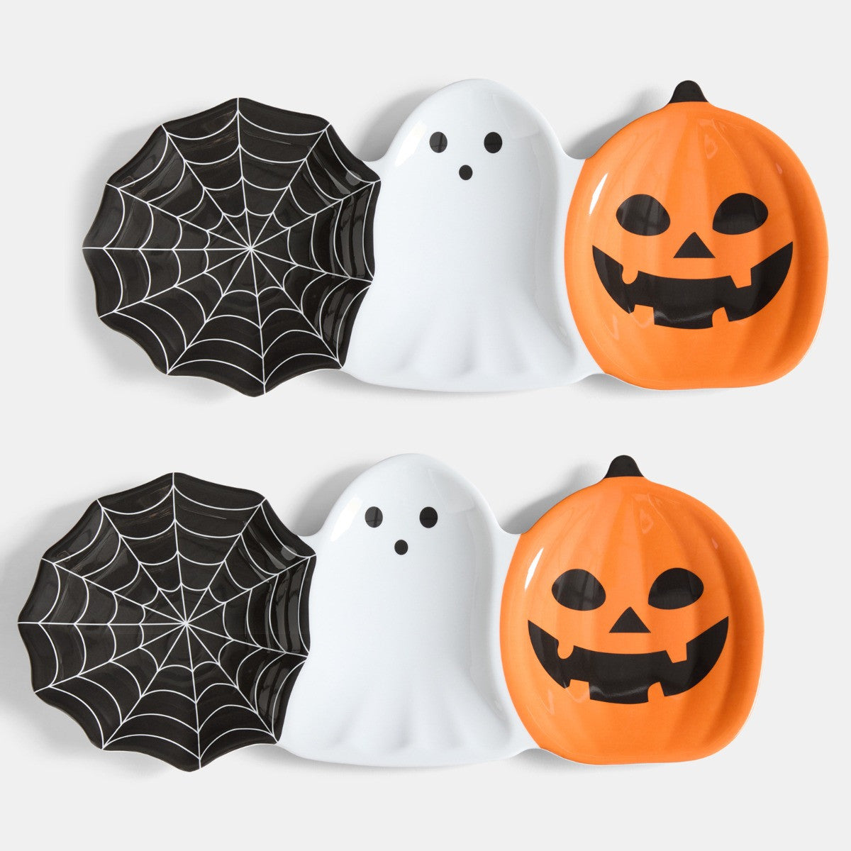 2 Pack Halloween Trio Serving Platters - Black/White 🇬🇧