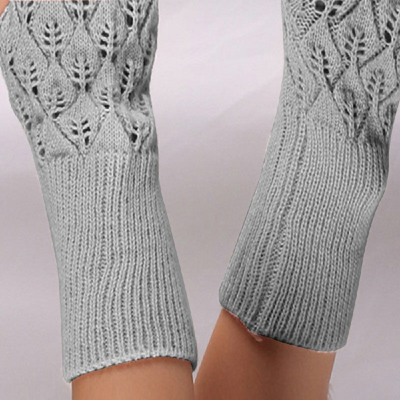 Winter Arm Hand Warmer Knitted Long Fingerless Gloves Soft Mittens for Female 🇬🇧