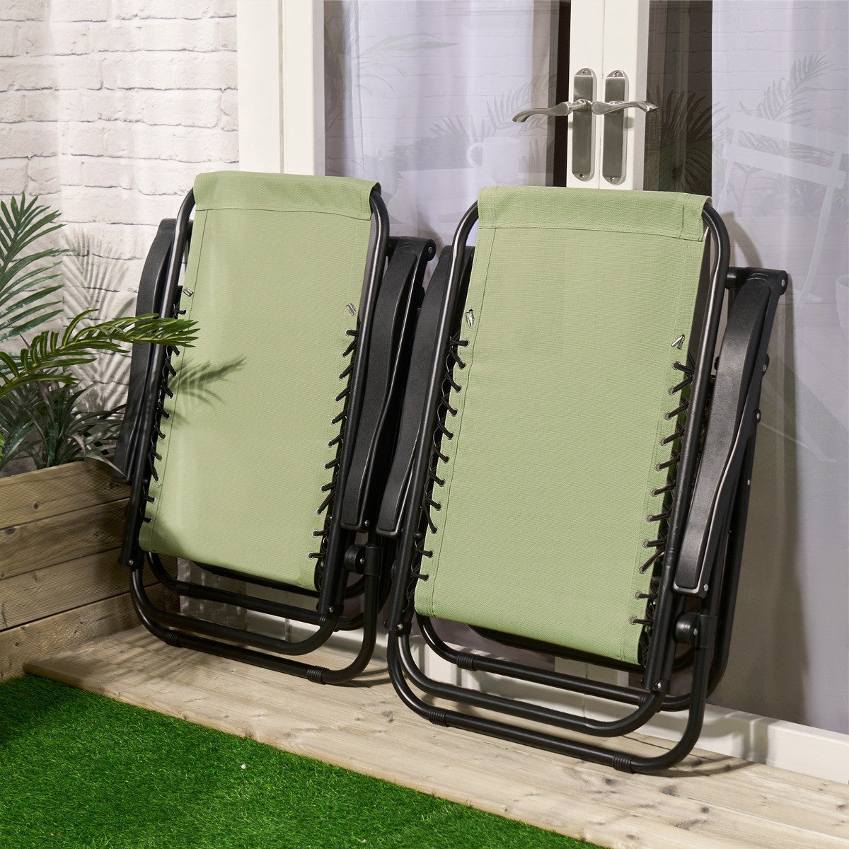 2 Pack Zero Gravity Sun Lounging Garden Chairs 🇬🇧