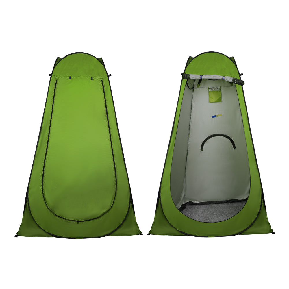 Toilet Shower Tent Pop-up Changing Tent with Tent Bag for Outdoor Travel Camping - Green 🇬🇧
