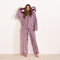 Postcard Print Piped Edge Jersey Pyjama Set 🇬🇧