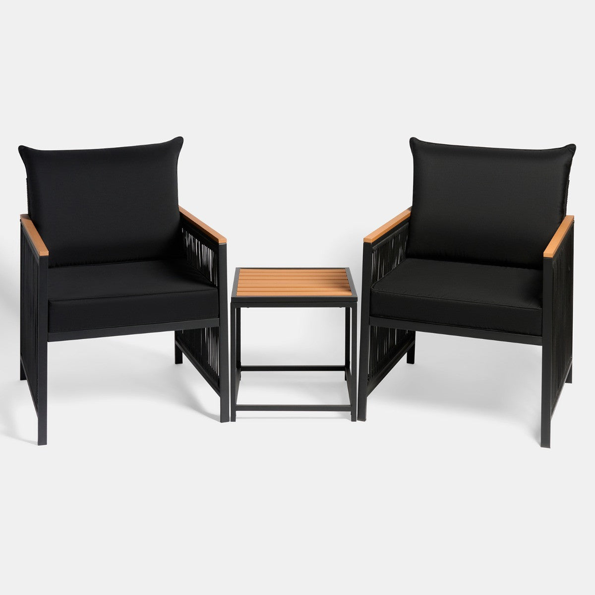 Dubai 2 Seater Luxe Bistro Set - Black 🇬🇧