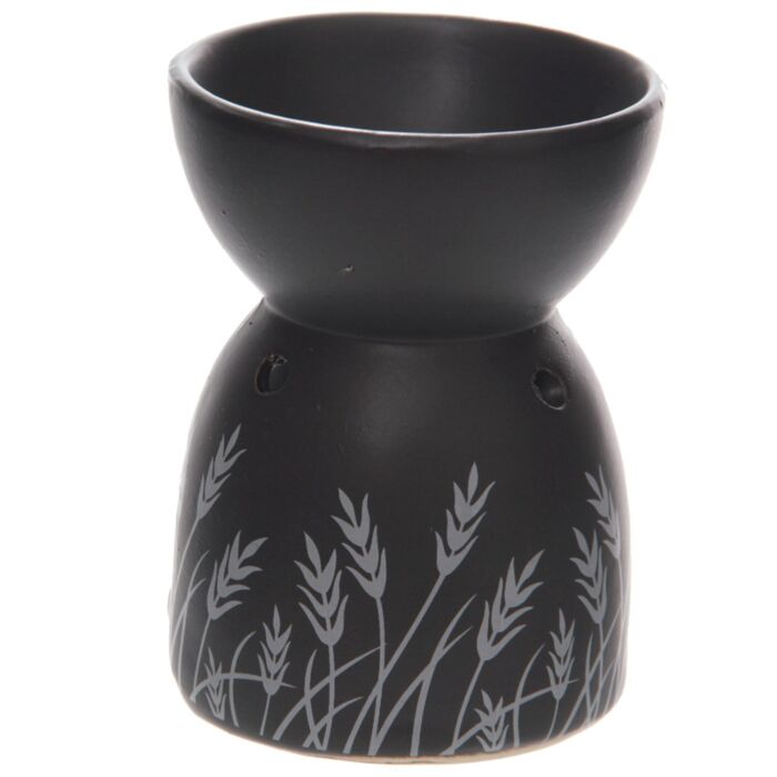 Eden Grass Design Black Ceramic Oil & Wax Melt Burner 🇬🇧