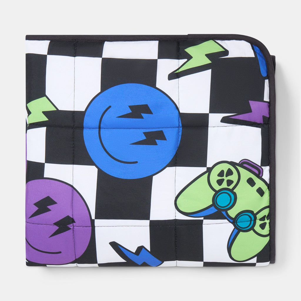 Kids Gaming Checkerboard Print Weighted Blanket, Multi - 3kg 🇬🇧