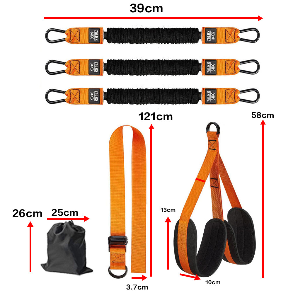 Pull up Bands Set With Knee Rest 225LBS Resistance Band Assistance Bands for Strength Training 🇬🇧