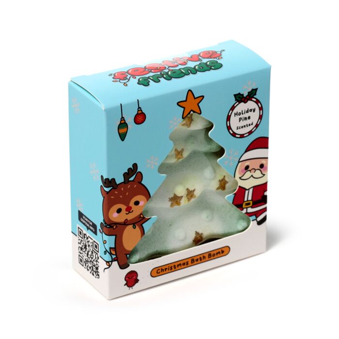 Handmade Shaped Bath Bomb in Gift Box - Christmas Tree 🇬🇧