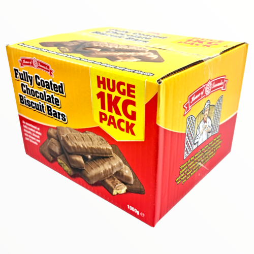 Fully Coated Chocolate Biscuit Bars 1kg Box 🇬🇧