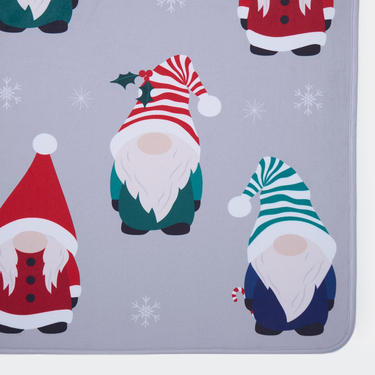 Washable Christmas Gonk Printed Runner - Grey 🇬🇧