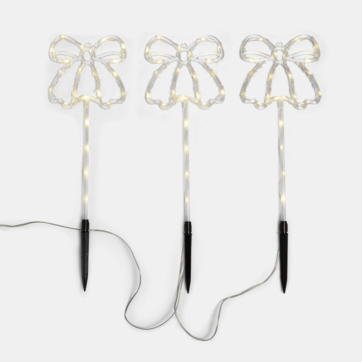 3 Pack Bow Stake Lights - Warm White 🇬🇧