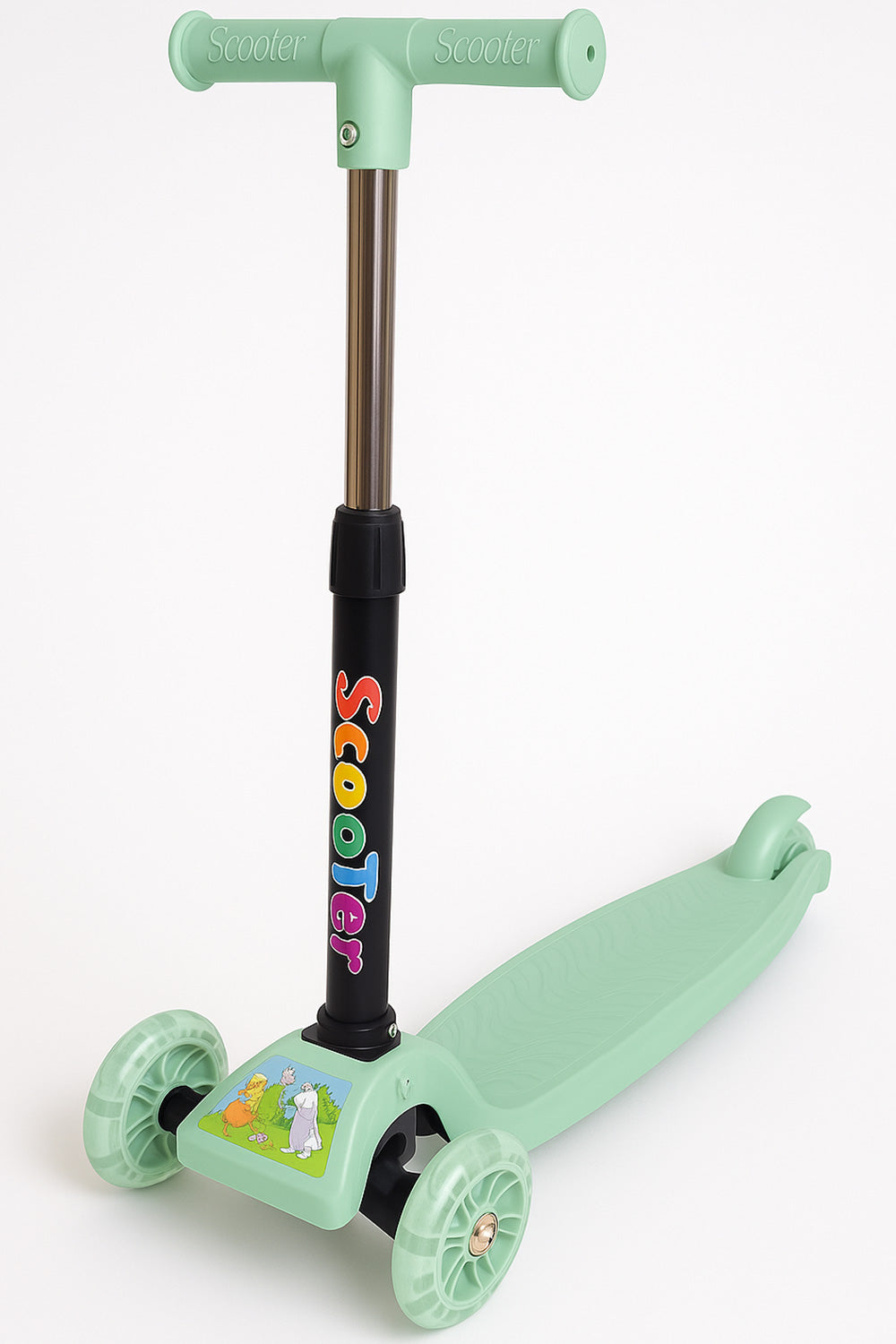 3-Wheel Kids Scooter with LED Light-Up Wheels – Adjustable Height & Foldable Design for Boys and Girls 🇬🇧