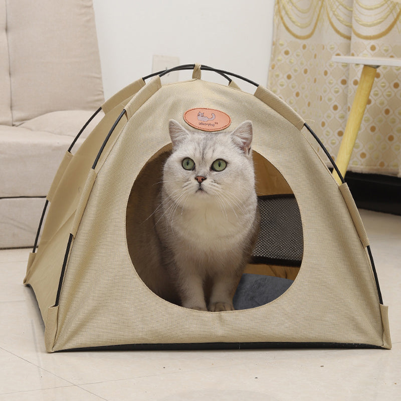 Pet Tent Cat Puppy Play Tent House with Warm Soft Bed Pad 🇬🇧