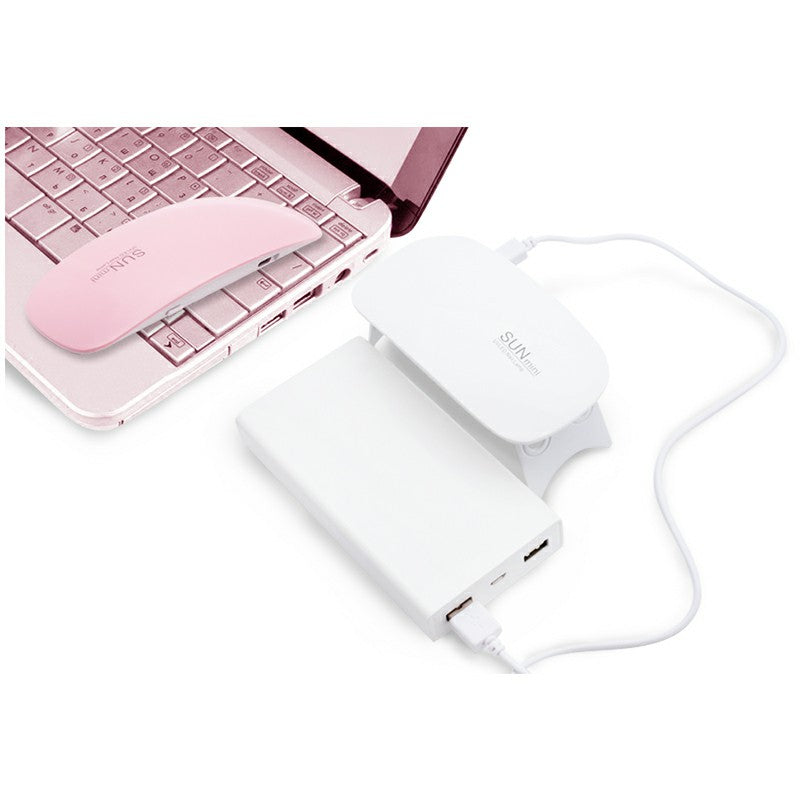 6W Portable Mini USB UV LED 45s/60s Timer Nail Lamp Dryer Nail Lamp Machine - White 🇬🇧