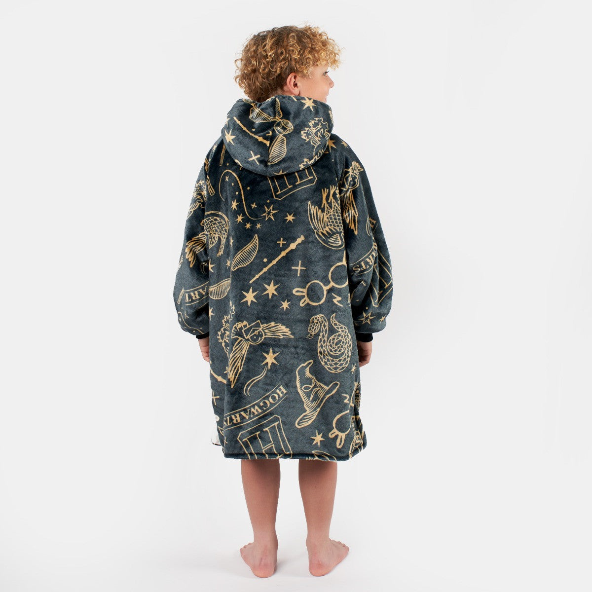 Kids Harry Potter Hogwarts Hoodie Blanket - Black 🇬🇧
