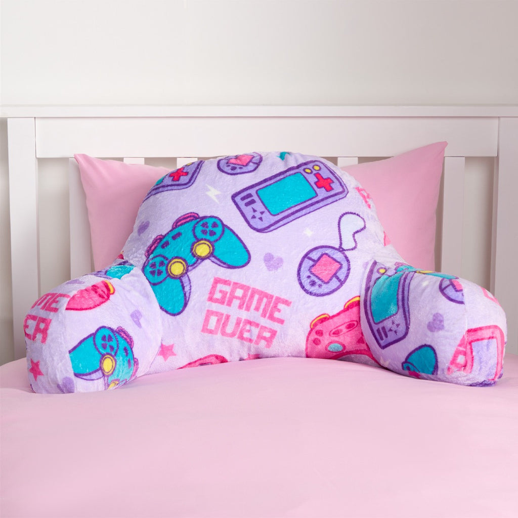 Kids Gaming Fleece Cuddle Cushion - Lilac 🇬🇧