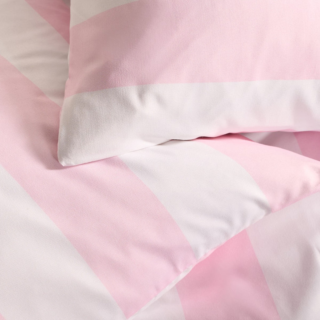 Stripe Print Duvet Set - Pink/White 🇬🇧