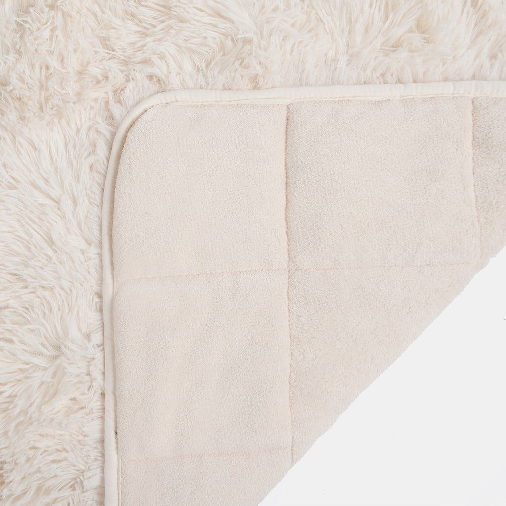 Fluffy Faux Fur Weighted Blanket - Cream 🇬🇧