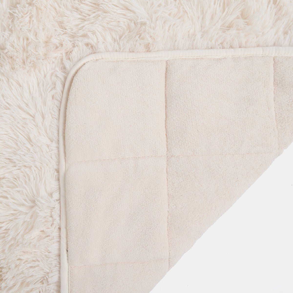 Fluffy Faux Fur Weighted Blanket - Cream 🇬🇧