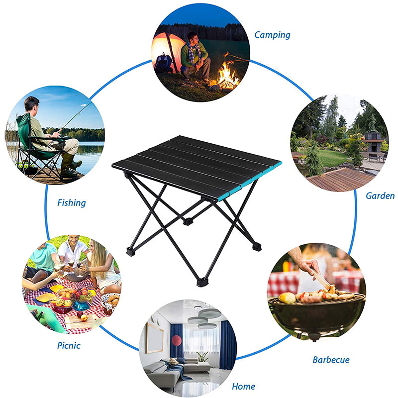Folding Portable Camping Table Aluminum Collapsible Table Top Ultralight Compact for Outdoor 🇬🇧