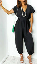 Ladies V Neck Tie Up Jumpsuit 🇬🇧