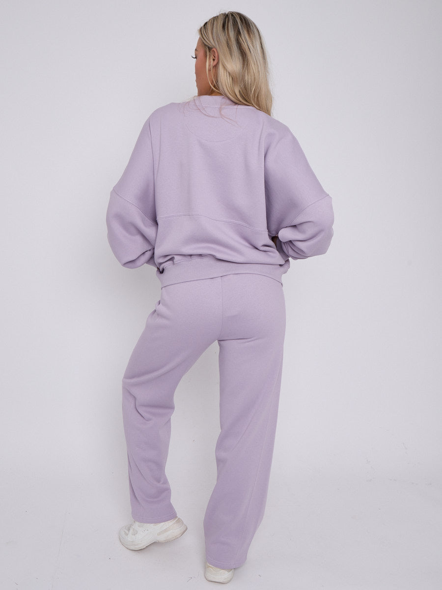 Oversized Bomber Style Fleece Zipper Co-ord 🇬🇧