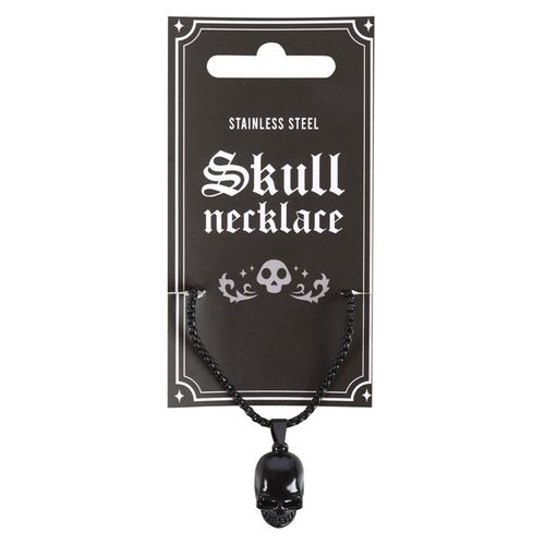 Black Stainless Steel Skull Necklace 🇬🇧