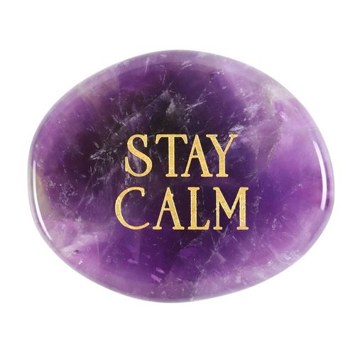 Stay Calm Amethyst Crystal Palm Stone 🇬🇧