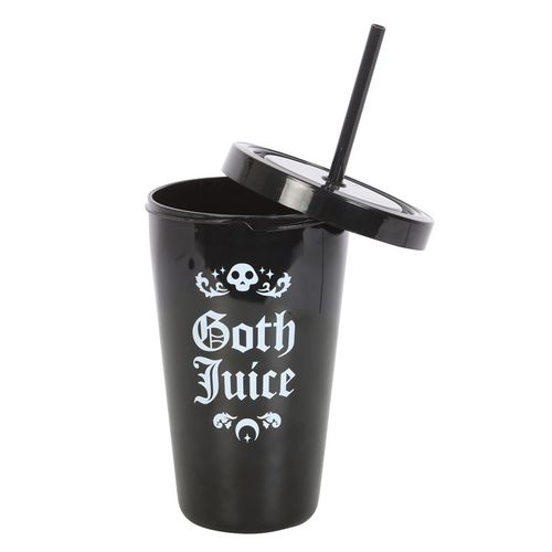 Goth Juice Plastic Tumbler with Straw 🇬🇧