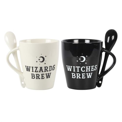 Witch and Wizard Couples Mug and Spoon Set 🇬🇧