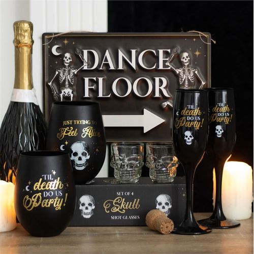 Set of 4 Skull Shot Glasses Set 🇬🇧