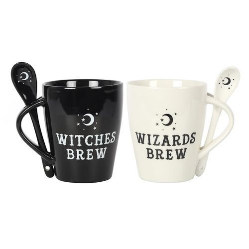 Witch and Wizard Couples Mug and Spoon Set 🇬🇧