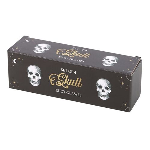 Set of 4 Skull Shot Glasses Set 🇬🇧