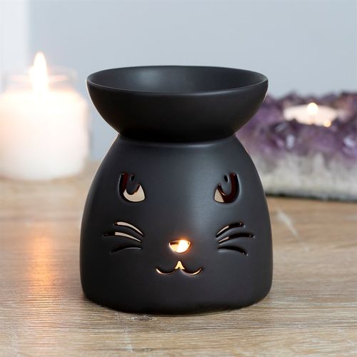 Black Cat Cut Out Oil Burner and Wax Warmer 🇬🇧