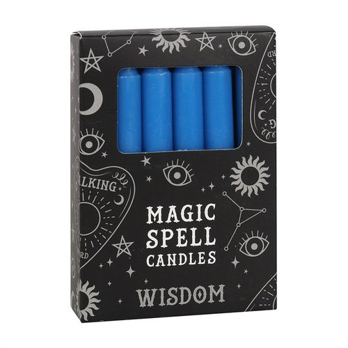 Set of 12 Blue 'Wisdom' Spell Candles 🇬🇧