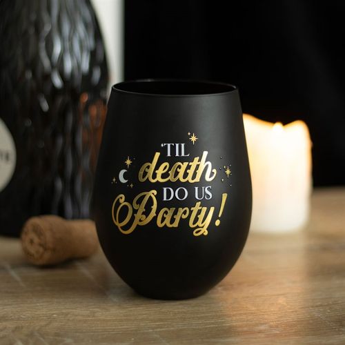 Til Death Do Us Party Stemless Wine Glass 🇬🇧