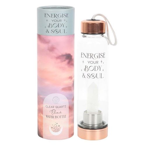 Clear Quartz Body and Soul Glass Water Bottle 🇬🇧
