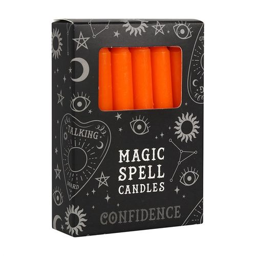 Set of 12 Orange 'Confidence' Spell Candles 🇬🇧