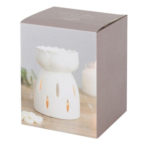 White Gloss Lotus Flower Oil Burner 🇬🇧