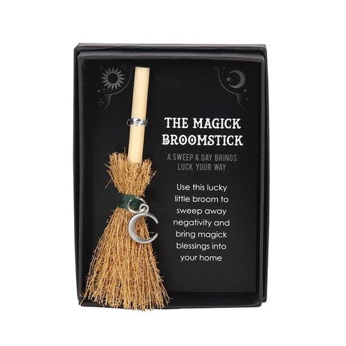 Crescent Moon Mini Magick Broomstick 🇬🇧